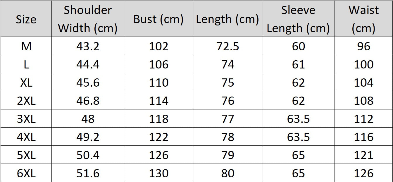 Men's size chart for the 100% Mulberry silk shirt in solid colors, featuring a pointed collar, single-breasted front, and a modern tailored silhouette. The shirt offers comfort, elegance, and a smooth, breathable texture. From Borcelleclothes.