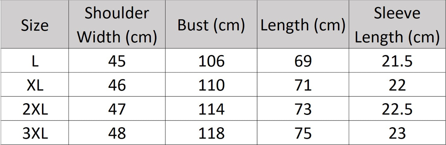 Size chart for Mulberry Silk Shirt Collections, including the Striped, Geometric, and Water Rippled collections, along with the Mosaic and Pink Leaves shirts. Crafted from 92% Mulberry silk and 8% spandex, these shirts showcase a blend of luxury, comfort, and refined elegance. From Borcelleclothes.