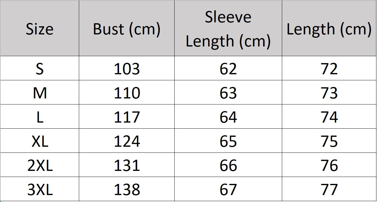 Women's Size Chart for a Silk Velvet Shirt, crafted from a luxurious silk and viscose blend. Featuring a soft gloss, breathability, a notched collar, single-breasted closure, and left-side flap pocket, this health-conscious velvet shirt offers elegance and comfort for professional and casual wear. From Borcelleclothes.