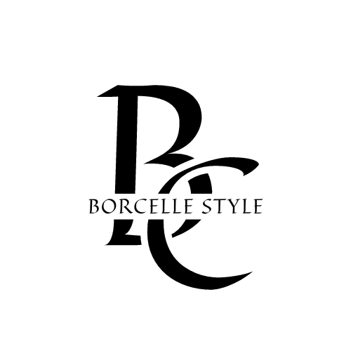 Borcelleclothes logo with intertwined B and C letters in black