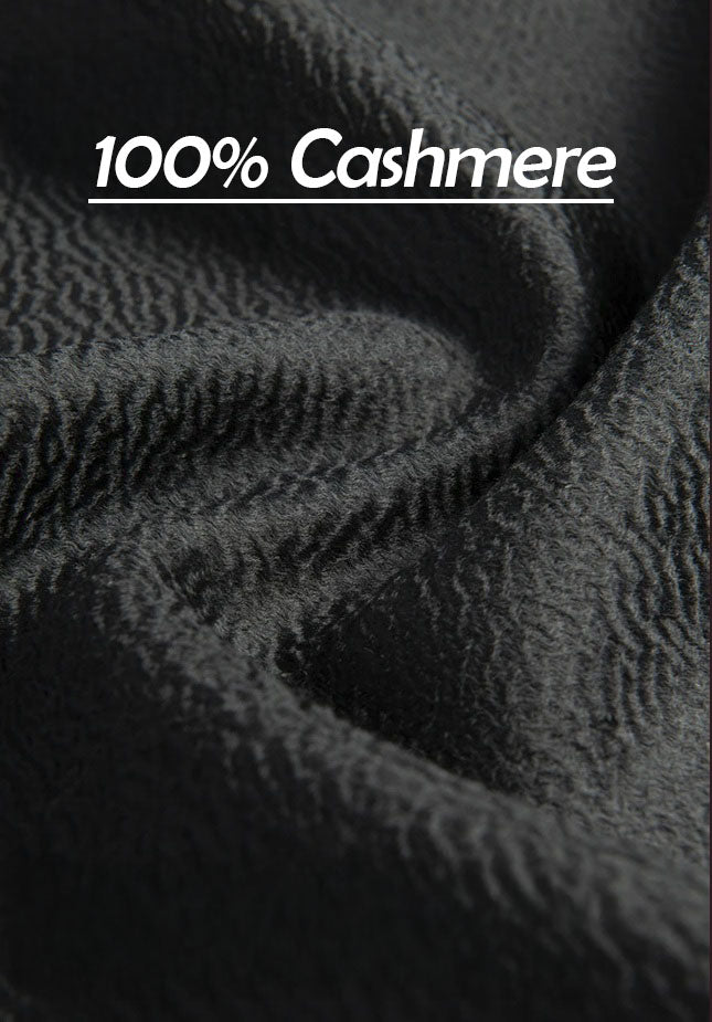 Close-up of Onyx cashmere fabric showing texture and composition. From Borcelleclothes.