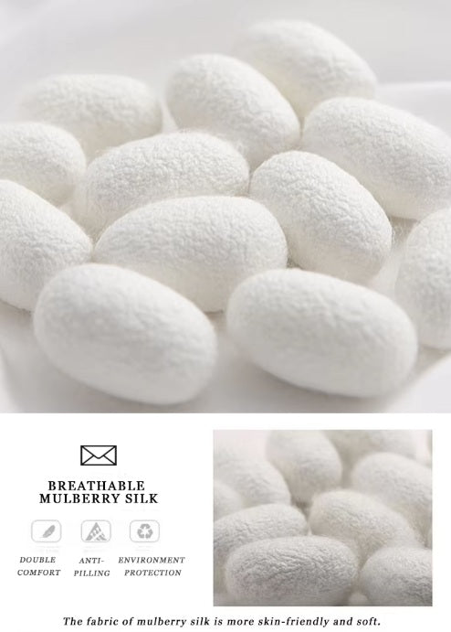 Silk cocoons show material origin of the Sheer georgette skirt. From Borcelleclothes.