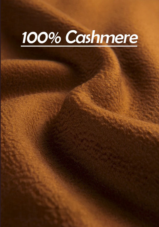 Close-up of Sienna double-sided cashmere fabric showing texture and drape. From Borcelleclothes.