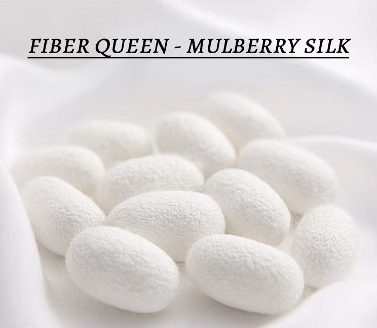 White Mulberry silk cocoons —honoring the source of true silk craftsmanship. From Borcelleclothes.
