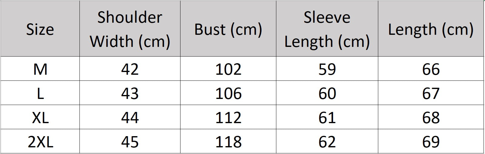 Men’s size chart for a Grade A Cashmere Sweater, with placket detail and textured shoulder panels, slim fit — From Borcelleclothes.