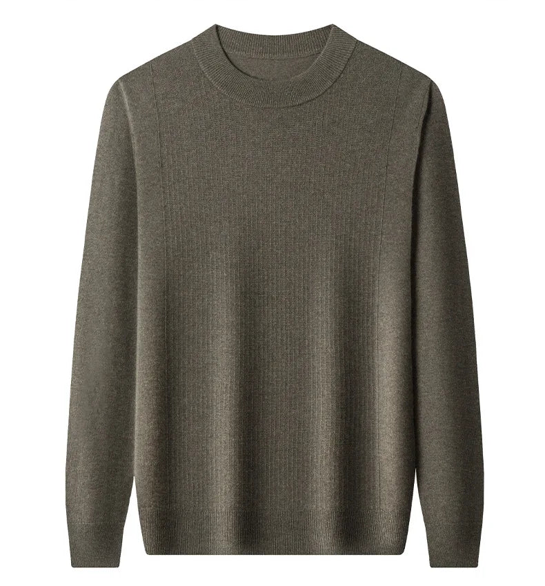 Draped presentation of the Serpentine vertical ridge cashmere sweater – From Borcelleclothes.