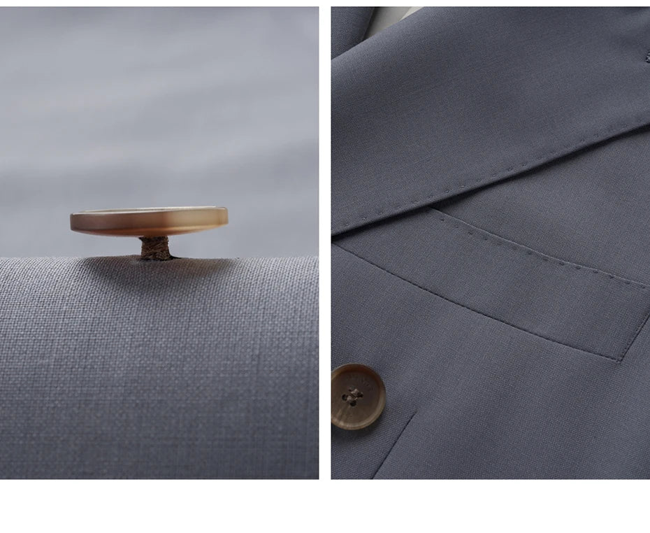 Collage of thread-shank button and chest pocket from Comet blazer. From Borcelleclothes.