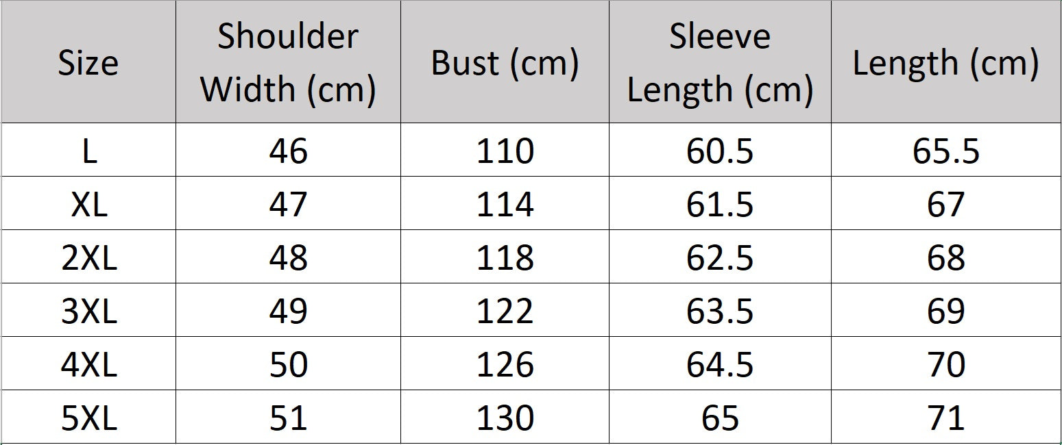 Men's size chart for a Deerskin leather jacket in Shuttle Grey with pointed collar, hidden waist pockets, snap cuffs, and hem band. From Borcelleclothes.
