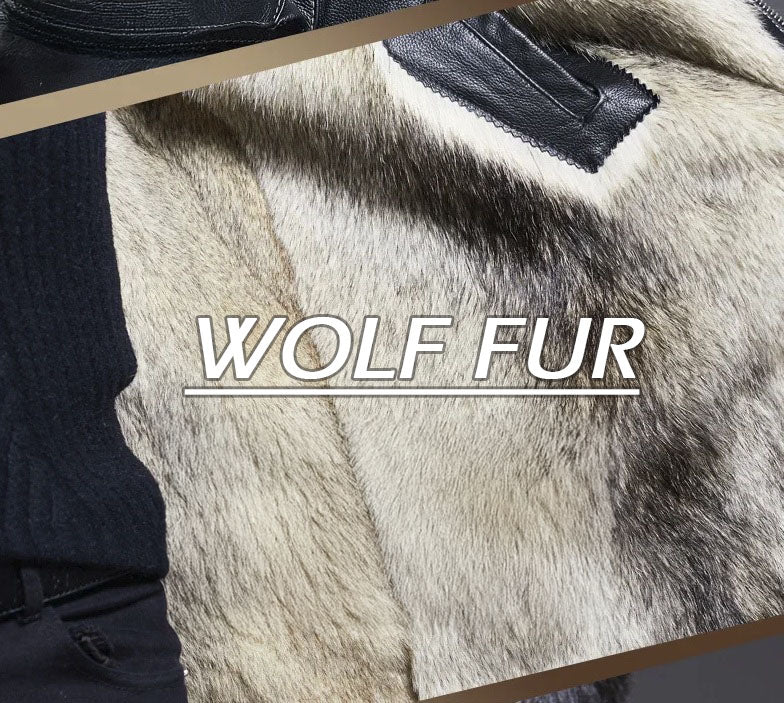 Interior view of jacket showing plush fur lining and a single-welt pocket with cowhide trim. From Borcelleclothes.