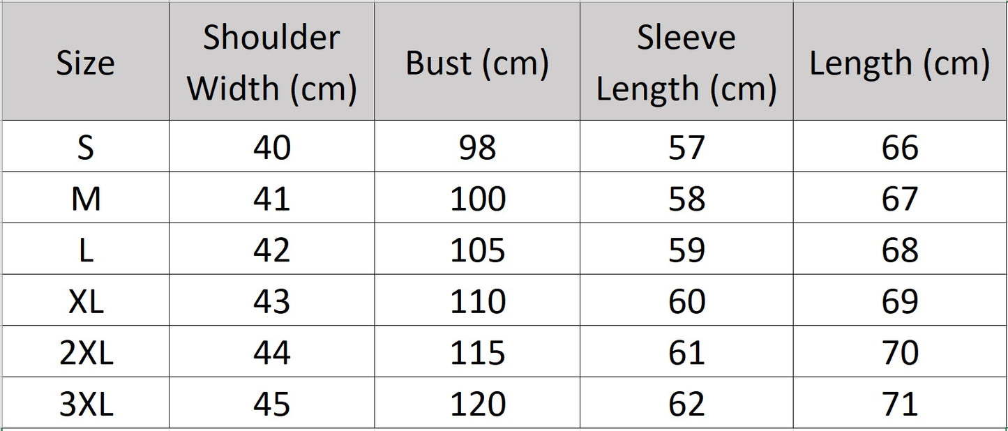 Men's size chart for a hybrid neck cashmere sweater, featuring a V-neck shawl collar in 2×2 rib, cable and geometric front panel, and slim-fitting silhouette in stockinette stitch — From Borcelleclothes.