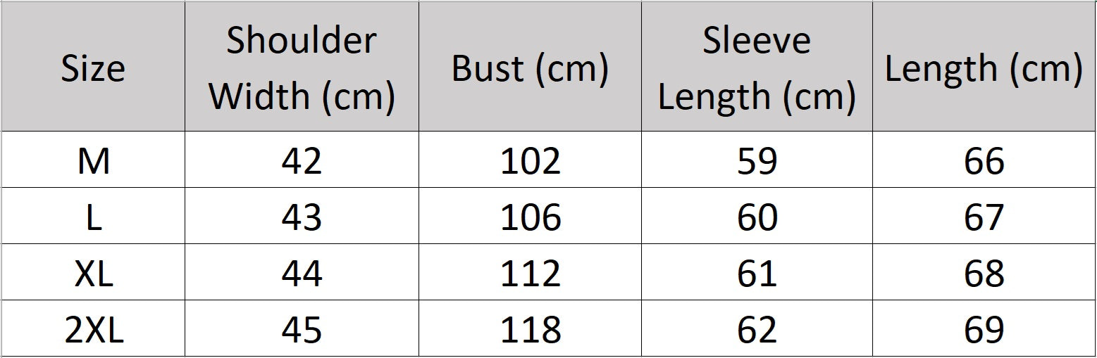 Men’s size chart for a cashmere cardigan, with pointed collar and visible metal zipper in textured fisherman’s rib — The Right to Structure. From Borcelleclothes.