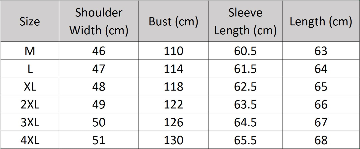 Men's size chart for a Woven-leather plaid sheepskin jacket; metal zip; smooth sleeves; double-trim slit waist pockets; rib-knit collar, cuffs and hem — From Borcelleclothes.