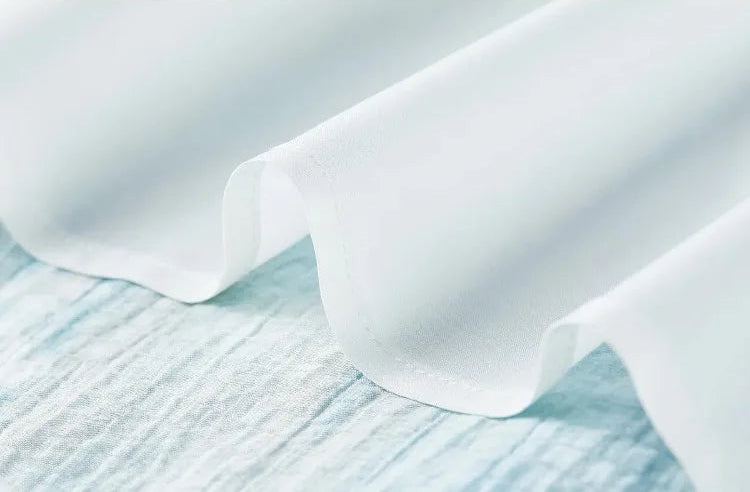 Soft and opaque inner lining of the blue watercolor flared skirt — From Borcelleclothes.