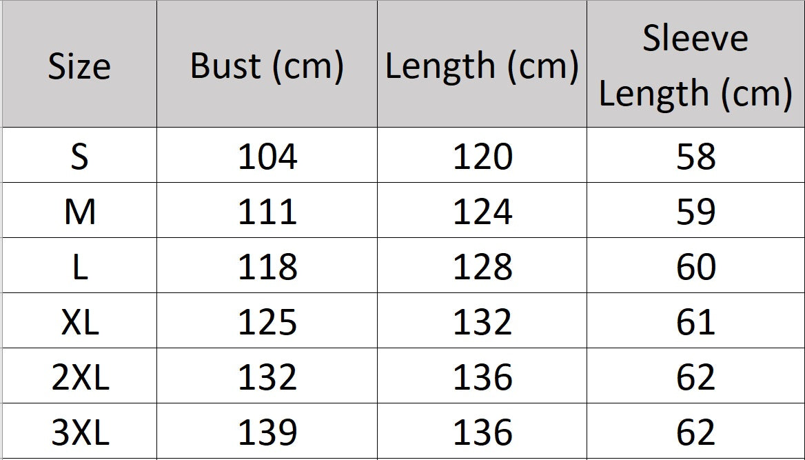 Women's size chart for a 7/8 Cashmere Blend Coat, featuring a double-breasted design, classic notch lapels, an adjustable waist belt, and single-welt pockets, crafted from a blend of cashmere, high-count wool, and Mulberry silk for refined elegance and luxurious comfort. From Borcelleclothes.