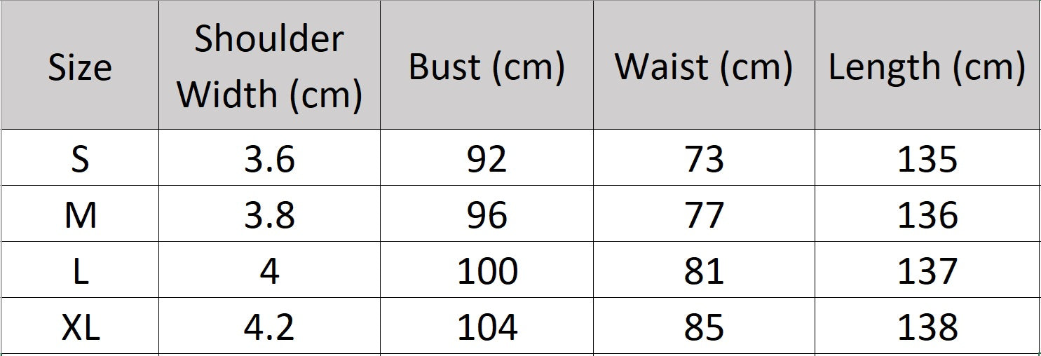 Women's size chart for an asymmetrical silk georgette dress in platinum with artistic monochrome brushstrokes, featuring a one-shoulder neckline, neck flower accent, and subtle flared panel construction. From Borcelleclothes.