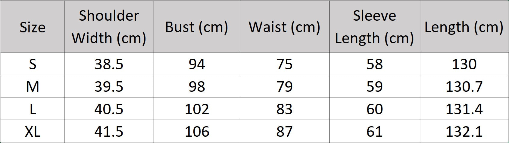 Women's size chart for a silk jacquard dress in Baltic Sea, featuring a curved front panel and inset pleated details. From Borcelleclothes.