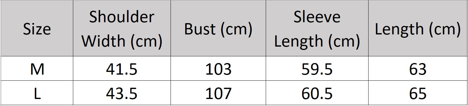 Women’s size chart for a contrast-trim cashmere cardigan with deep V-neckline and relaxed silhouette — From Borcelleclothes.