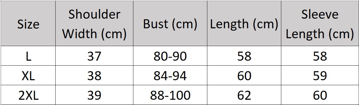 Women's size chart for a Dual-Layer Silk Top with gauze silk overlay, ruffled high neck, and rhinestone accents. From Borcelleclothes.