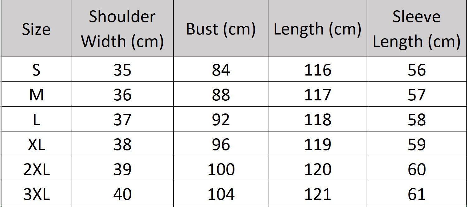 Women's size chart for a Flowing Leather Coat. Crafted from genuine sheepskin, featuring inverted box pleats with nested knife pleats, a structured lapel collar, and a self-tie belt for defined elegance and unrestricted movement. Borcelleclothes.