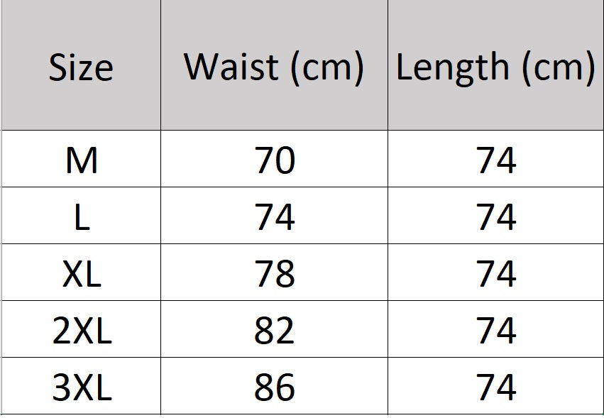 Women's size chart for a Leather Midi Skirt. A refined A-line silhouette with a structured waistband, deep center box pleat, and quilted belt, balancing modern elegance with effortless movement. Borcelleclothes.
