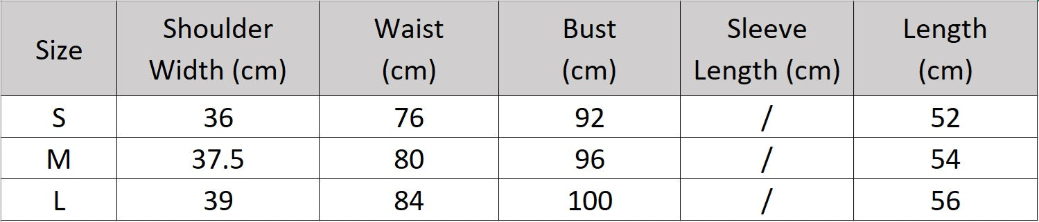 Women's size chart for a linen lace vest with vertical stockinette and lace stripes, contrast ribbed trim, and a single patch pocket—minimal, structured, and quietly striking. From Borcelleclothes.