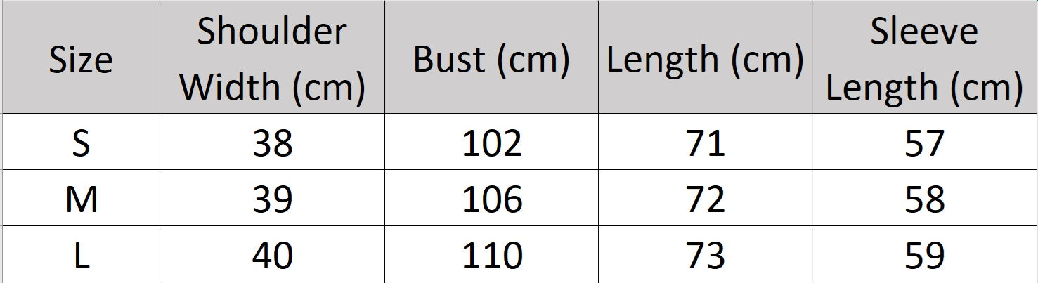 Women's size chart for Luxury 6A Mulberry Silk Shirt  – Premium 100% Mulberry Silk with a Relaxed, Pajama-Inspired Silhouette for Effortless Elegance. From Borcelleclothes.