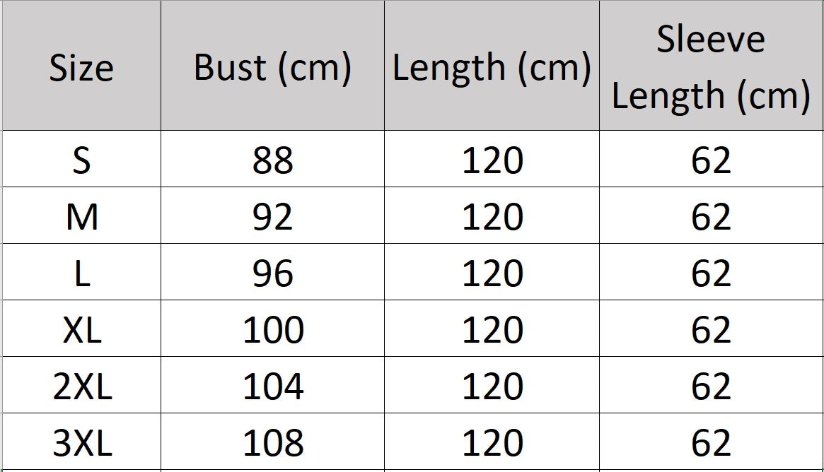 Women's size chart for a Monarch Silver Fox Fur Coat in Monarch red, featuring an expanded shawl collar, mid-calf length, and voluminous silver fox fur texture, exuding confidence and presence. From Borcelleclothes.