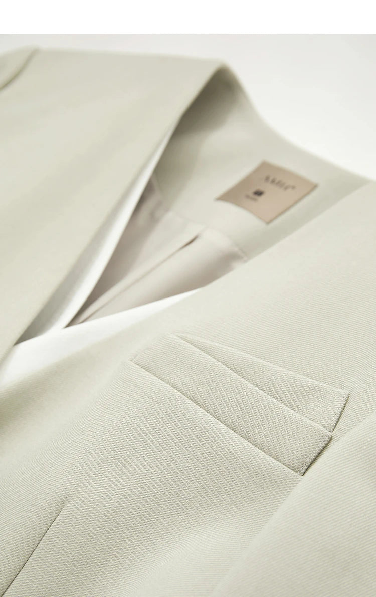 Women’s Moon Mist wrap blazer, upper part detail – From Borcelleclothes.