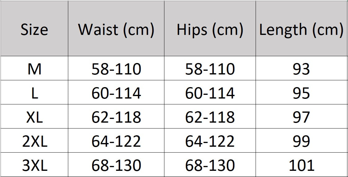 Women's size chart for a Mulberry Silk Leggings, crafted from 100% silk for a luxurious and elegant fit. From Borcelleclothes.