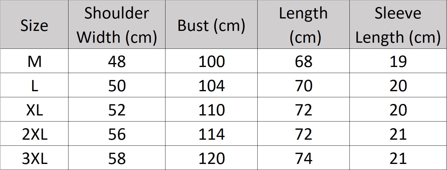 Women's size chart for Oversized Cotton T-Shirt, featuring a relaxed fit with a crew neck and short sleeves. Made from 100% cotton, this t-shirt offers comfort and versatility, perfect for casual styling in a trendy, solid color. From Borcelleclothes.