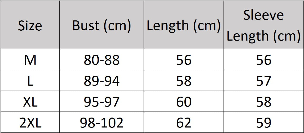 Women's size chart for a Saddle Sleeves Cashmere Sweater, crafted from 100% premium cashmere. Featuring a slim fit, mock neck, and saddle sleeves for a sleek and structured silhouette, blending softness and refinement for a timeless look, Borcelleclothes.