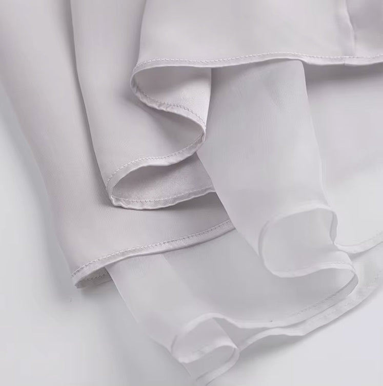 Bottom view of skirt from inside, showing two-layer construction and hem finish. From Borcelleclothes.