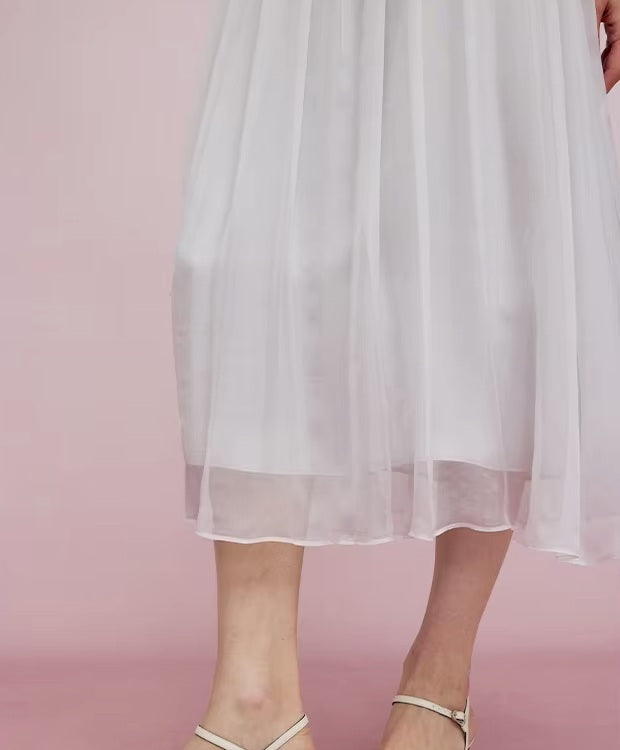 Bottom section of Lavender Grey skirt as worn, showing layered transparency. From Borcelleclothes.