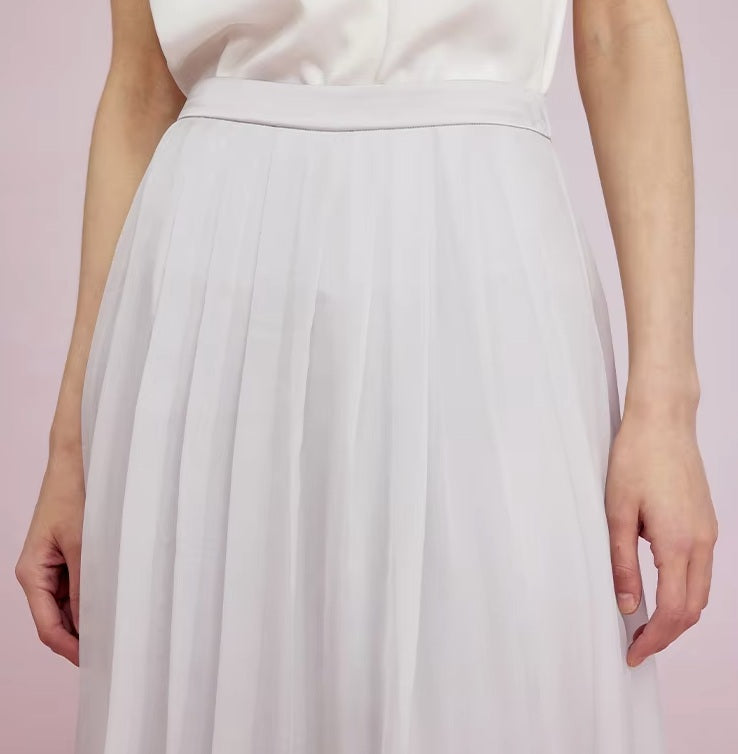 Lavender Grey skirt shown at hip section, focusing on structure and layering. From Borcelleclothes.