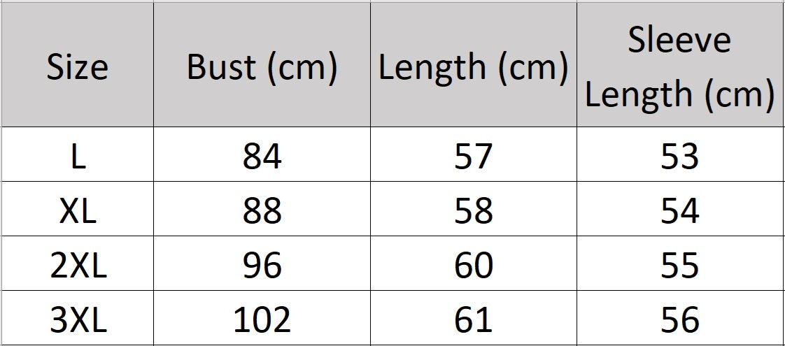 Women's size chart for a Silk High-Neck Top, crafted from 100% Mulberry Silk for an elegant foundation to showcase jewelry. From Borcelleclothes.