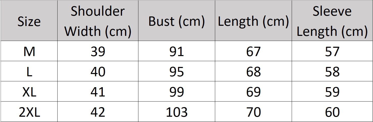Women's size chart for a striped 3D geometric silk shirt with orange, deep blue, and soft yellow stripes, featuring a cream collar and matching cuffs. From Borcelleclothes.