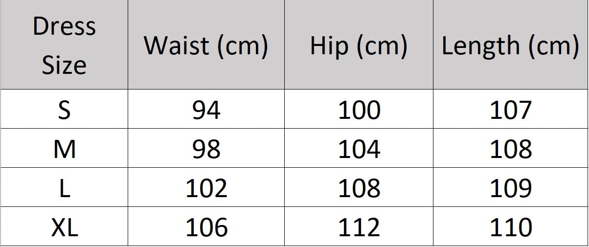 Women’s size chart for a dress of the two-piece set in Swiss Coffee color featuring a single-breasted jacket with long sleeves and an A-line camisole dress with adjustable straps. From Borcelleclothes.