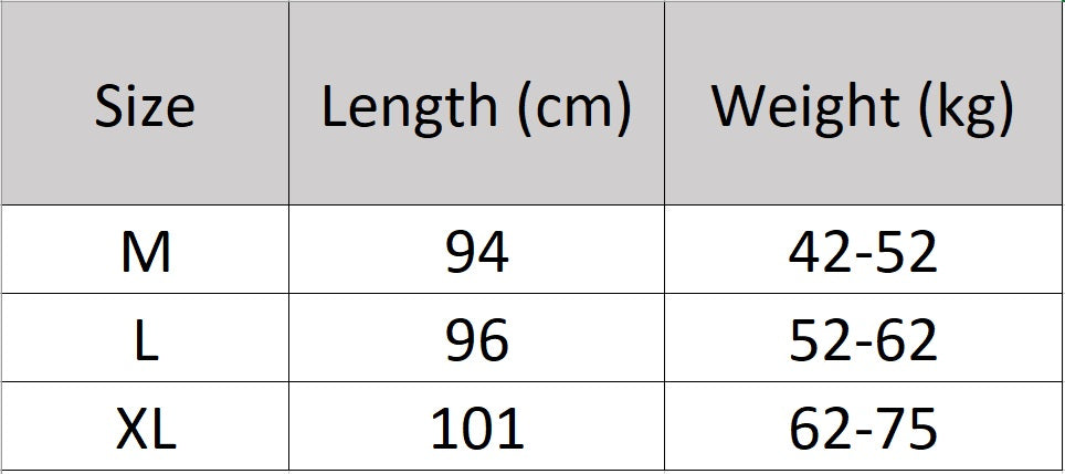 Women's size chart for a Traced Seaming Cashmere Trousers, with traced seaming, yoke-inspired accents, and ribbed waistband with drawstring — From Borcelleclothes.