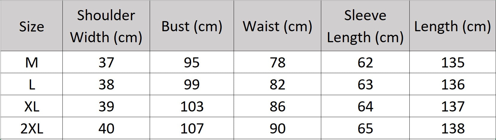 Women's size chart for a silk georgette dress in Cold Purple featuring sculptural tuck-panel bodice with vest illusion and softly pleated skirt. From Borcelleclothes.