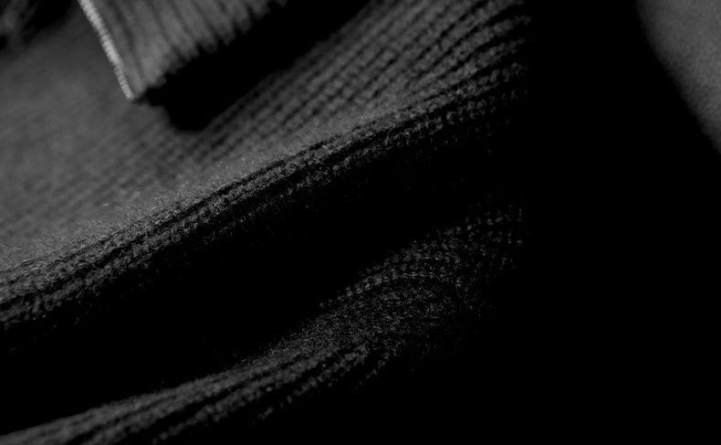 Close-up of the drop-shoulder seam and tactile English rib drape on the Davy’s Grey heavyweight cashmere zip cardigan — From Borcelleclothes.
