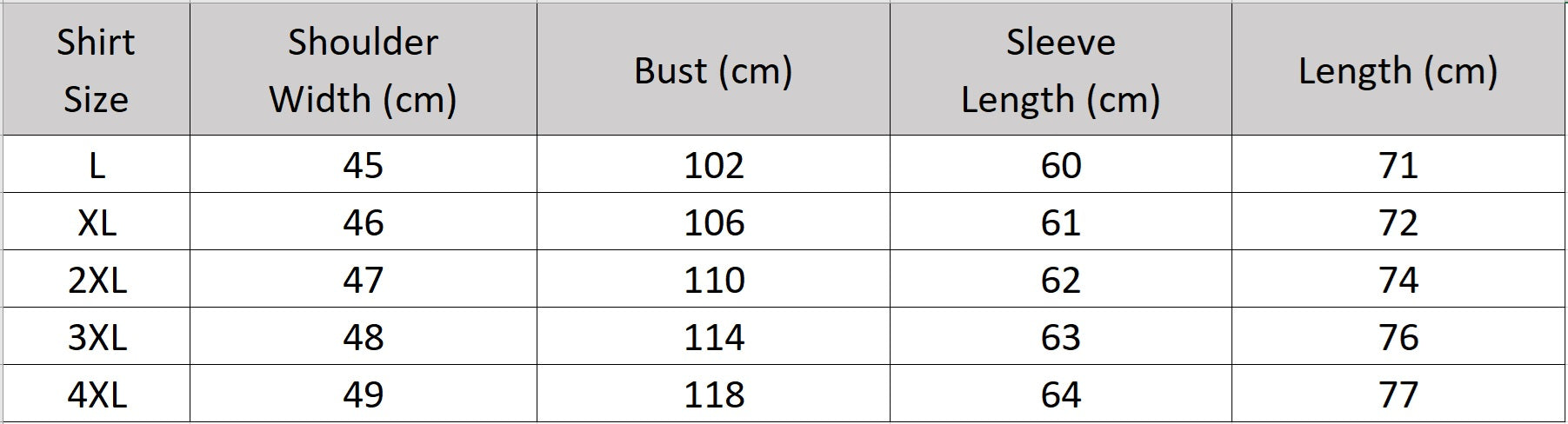 Men’s size chart for a Mulberry silk shirt with 9.2% elastane in Noctis Labyrinthus print, featuring a pointed collar and single-button cuffs. — From Borcelleclothes.