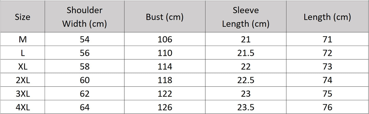 Men's size chart for a short-sleeve shirt in Baroque Graphite Xiangyunsha silk, featuring a pointed collar, buttoned placket, matte jacquard relief, and cognac check. — From Borcelleclothes.