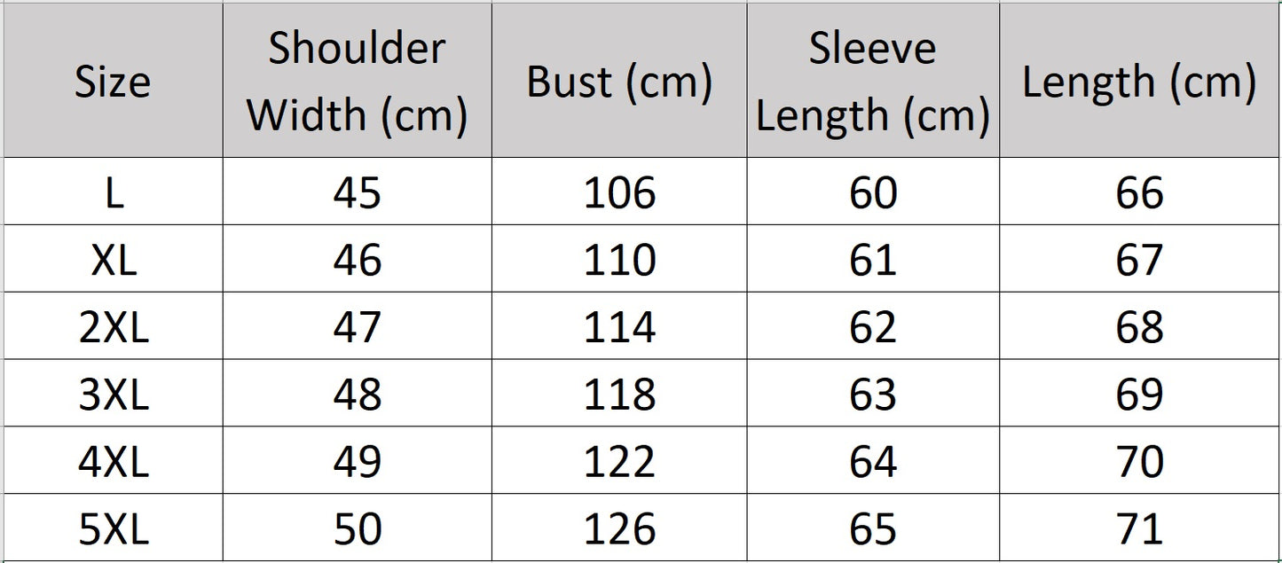 Men's size chart for a cowhide leather jacket featuring embossed zigzag front detail with lettering, styled with a stand collar and side pockets. - From Borcelleclothes.