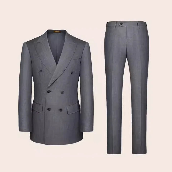 Davy Grey suit, blazer and trousers — for the man who already left the room. From Borcelleclothes.