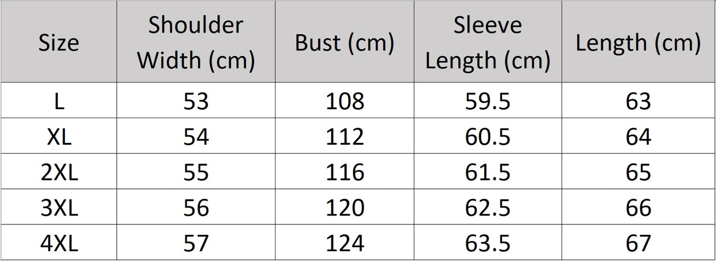 Men’s size chart for a black goatskin leather jacket with Carmine Pink zipper accents and sculptural piping — From Borcelleclothes.