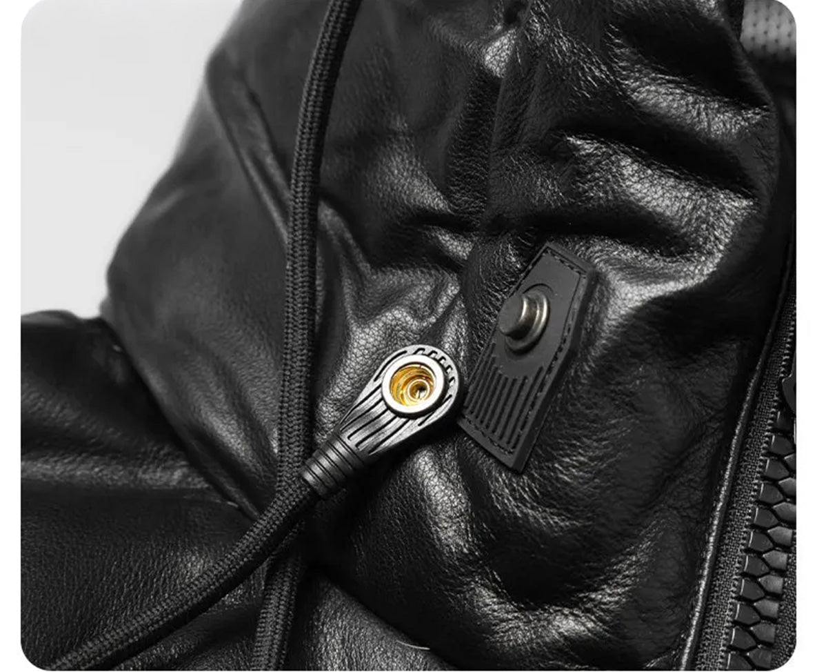 Close-up of snap-tipped drawcord fastened into rubberized snap plaque at the hood — From Borcelleclothes.