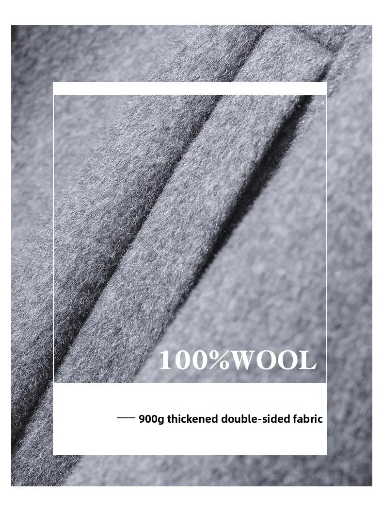 Close-up of 900g double-faced wool fabric in Topaz, showing dense, hand-finished texture. From Borcelleclothes.