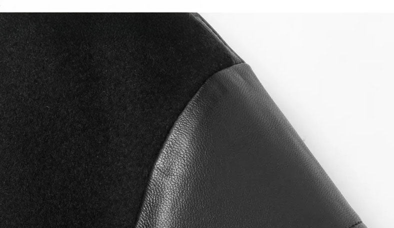 Shoulder of Onyx men's wool-cashmere jacket with leather traces – From Borcelleclothes.