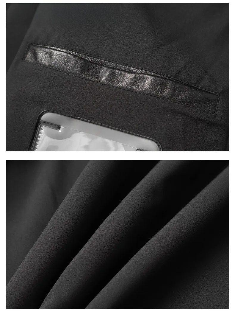 Interior pocket and lining collage; single-welt inner pocket with leather finish (French Beige & Onyx) — From Borcelleclothes.