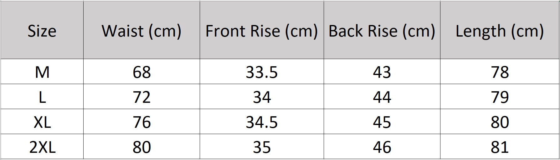 Women's size chart for a 12 momme Mulberry silk georgette trousers in Meringue, featuring a deceptive skirt-like drape, right side handkerchief cascade, and asymmetrical hem. —From Borcelleclothes.